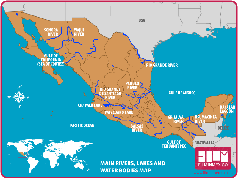 Lakes and Rivers Map